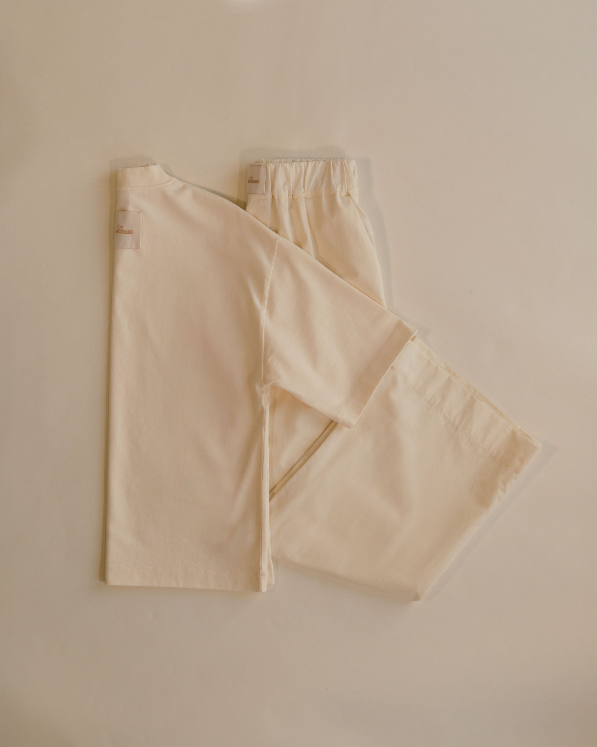 T-Shirt | Ecru + Trouser | Ecru
