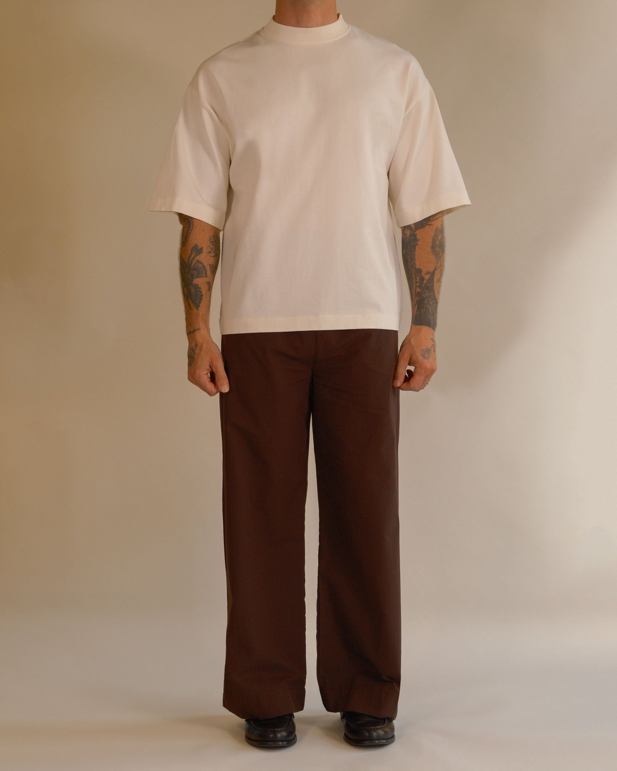 T-Shirt | Ecru + Trouser | Mole