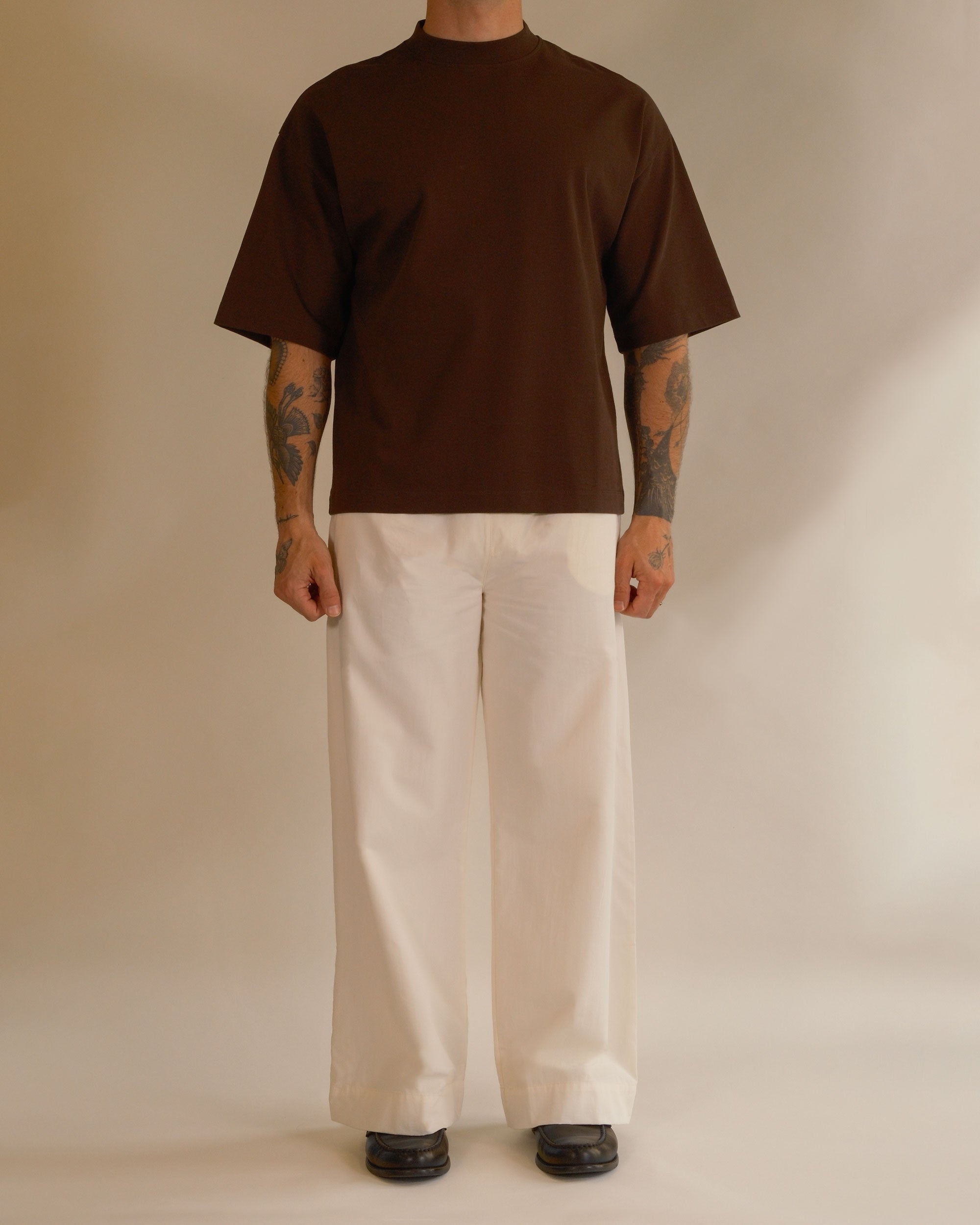 T-Shirt | Mole + Trouser | Ecru