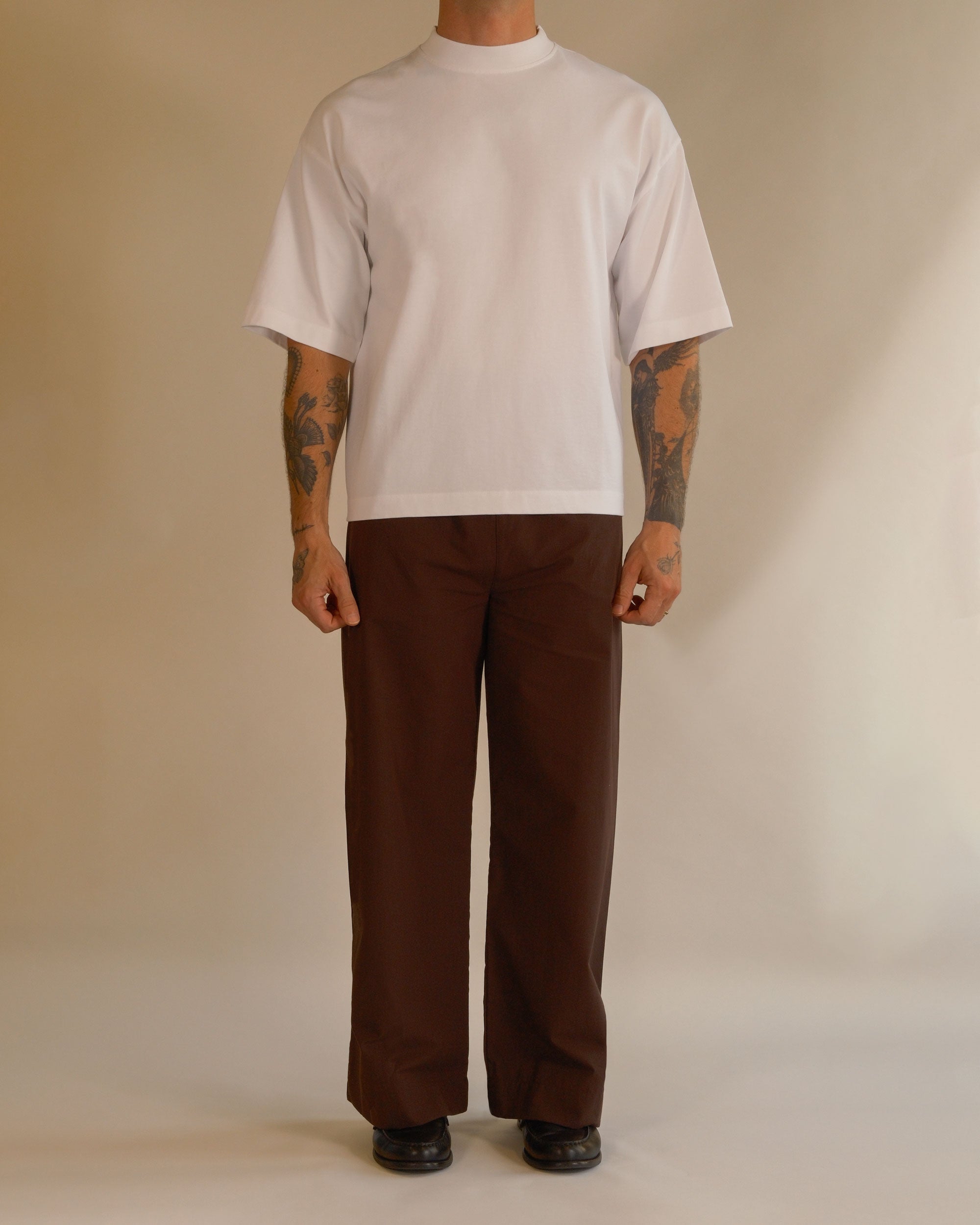 T-Shirt | White + Trouser | Mole